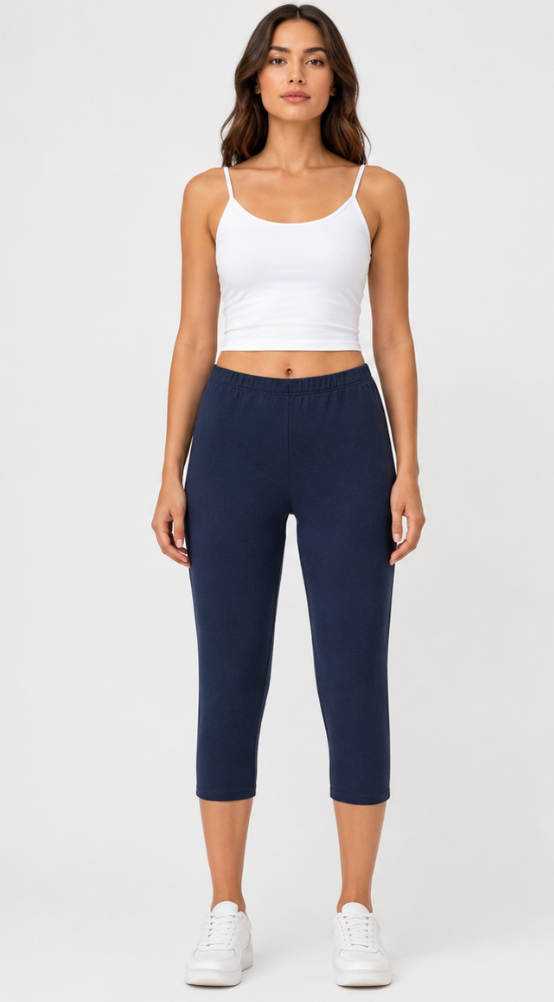 Prairie Cotton by CMC Fitted Legging Capri - 7409C