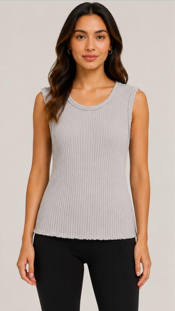 Prairie Cotton by CMC Fitted Ribbed Tank - 4034