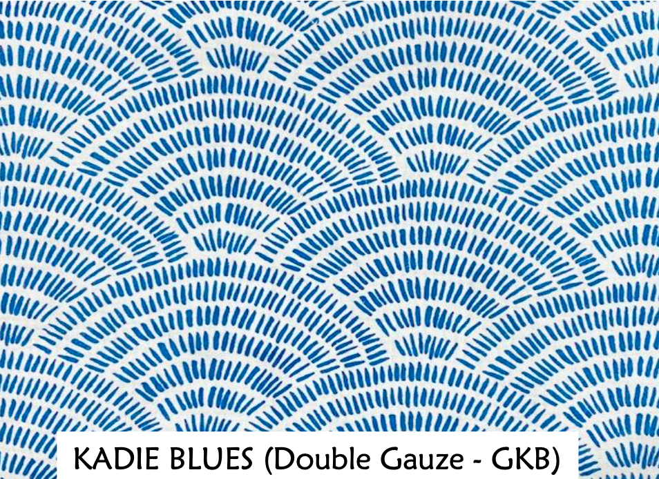 Color Me Cotton CMC Double Gauze Printed Dojo Pant - GKB5324 - KADIE BLUE
