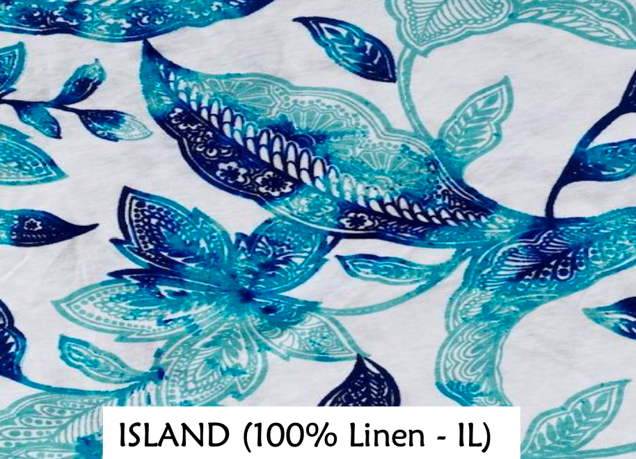 Color Me Cotton CMC Linen Sleeveless Printed Dress - IL8848 - ISLAND FLORAL