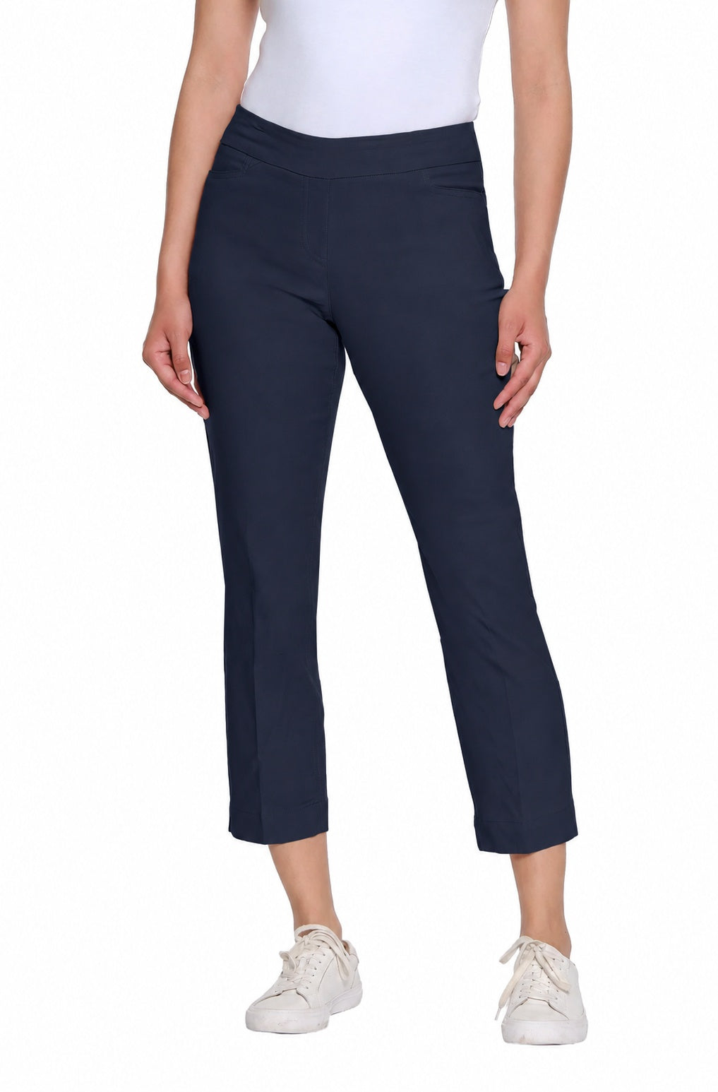 Slimsation Pull-On Crop Pant w/ Real Front & Back Pockets M12713PM - MIDNIGHT