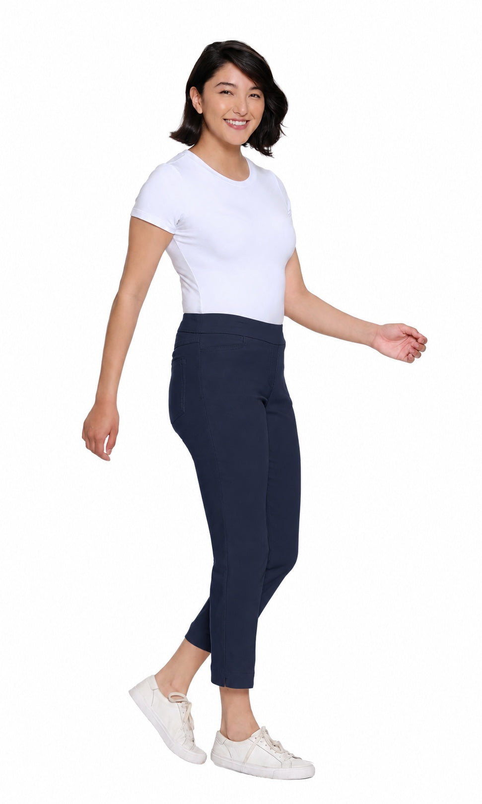 Slimsation Pull-On Crop Pant w/ Real Front & Back Pockets M12713PM - MIDNIGHT