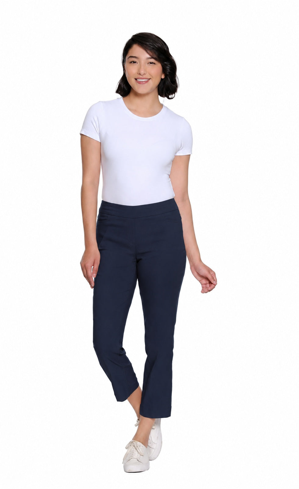 Slimsation Pull-On Crop Pant w/ Real Front & Back Pockets M12713PM - MIDNIGHT