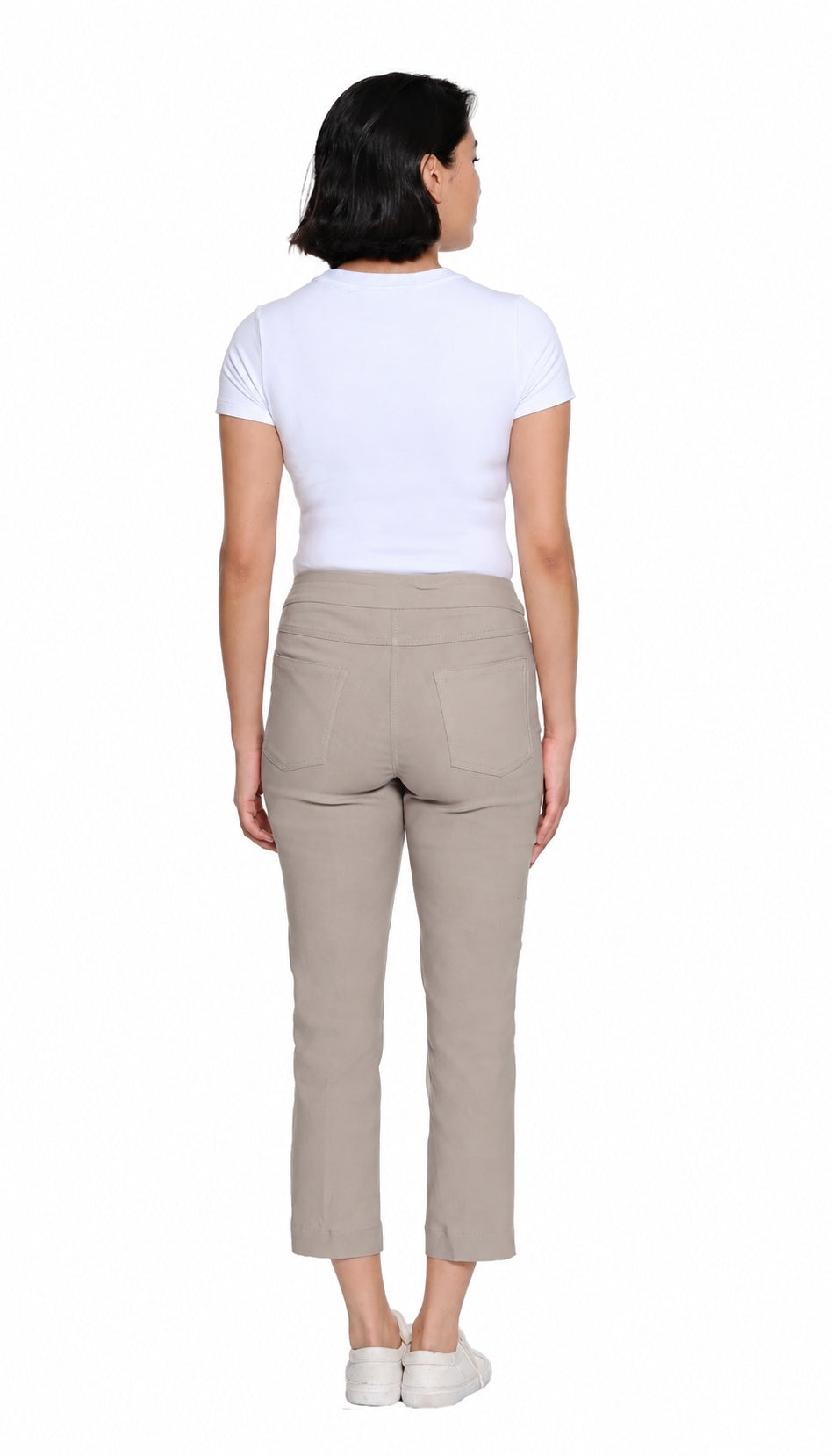 Slimsation Pull-On Crop Pant w/ Real Front & Back Pockets M12713PM - STONE