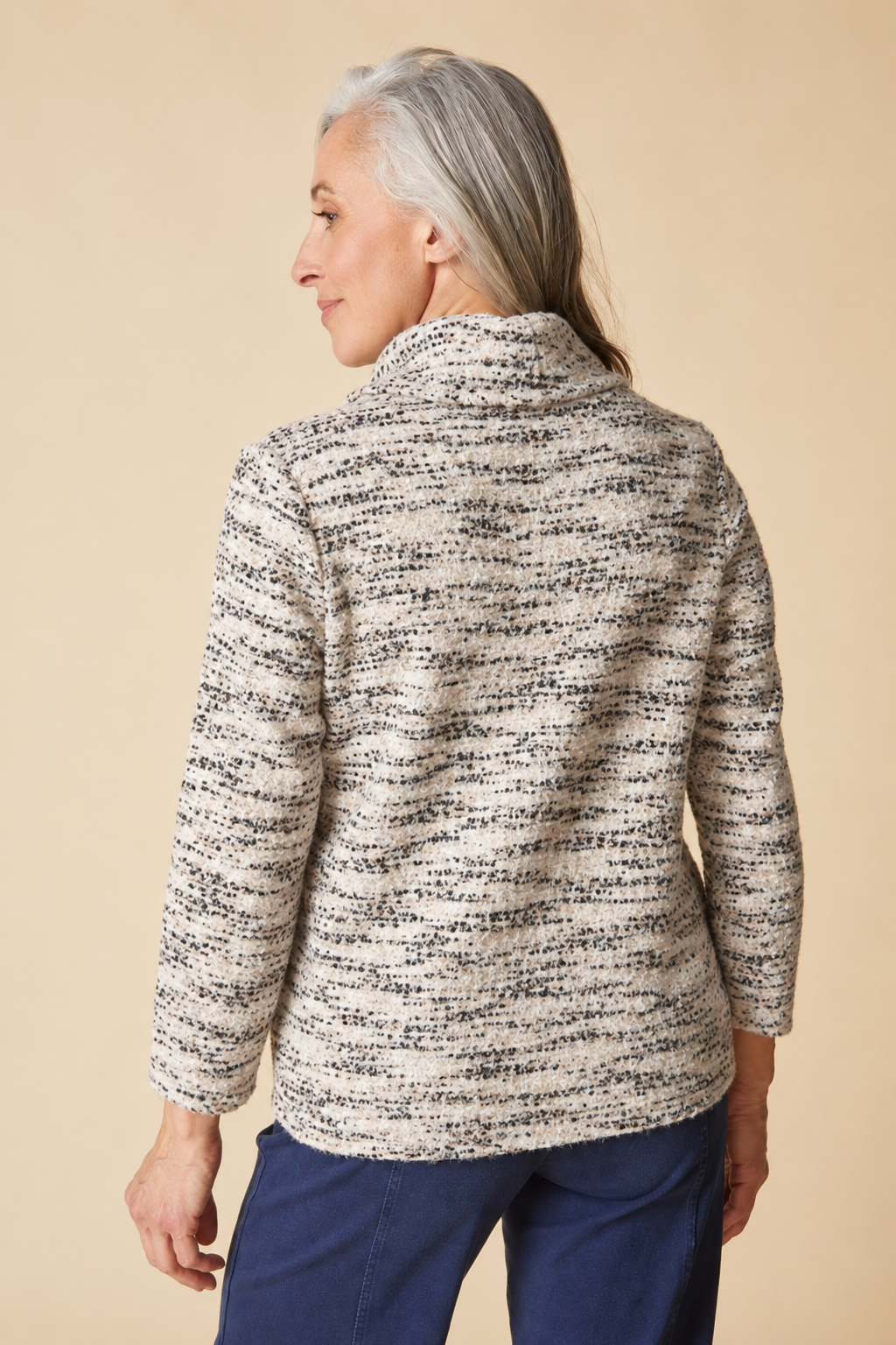 Habitat Soft Speckle Speckled Cowl Top - 11510 - BLACK