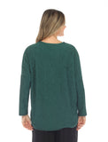 INOAH "Emerald Textured Knit Hi-Low" - Top