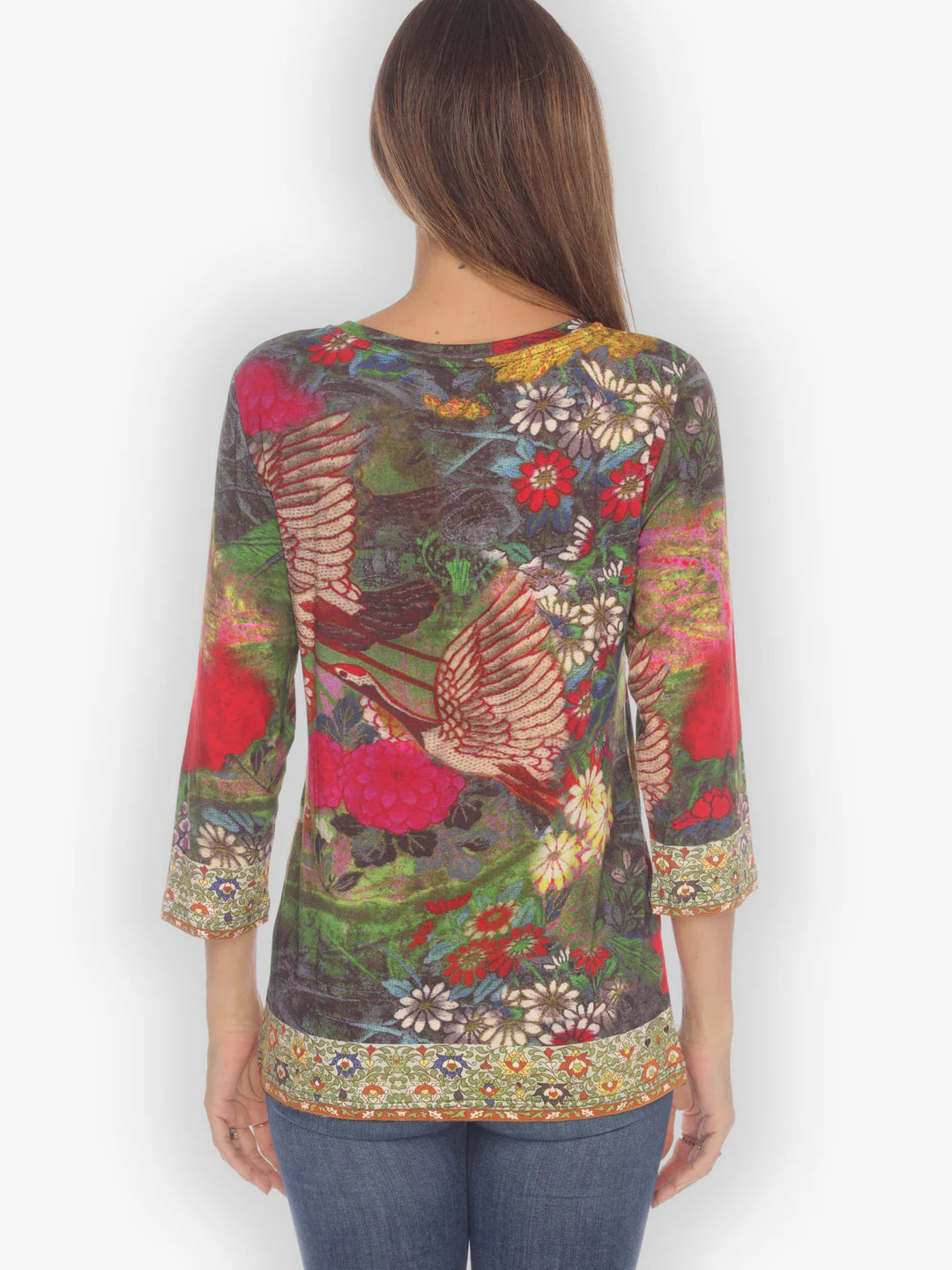 Citron "Crane Flowers Tapestry" Tee - TCFT