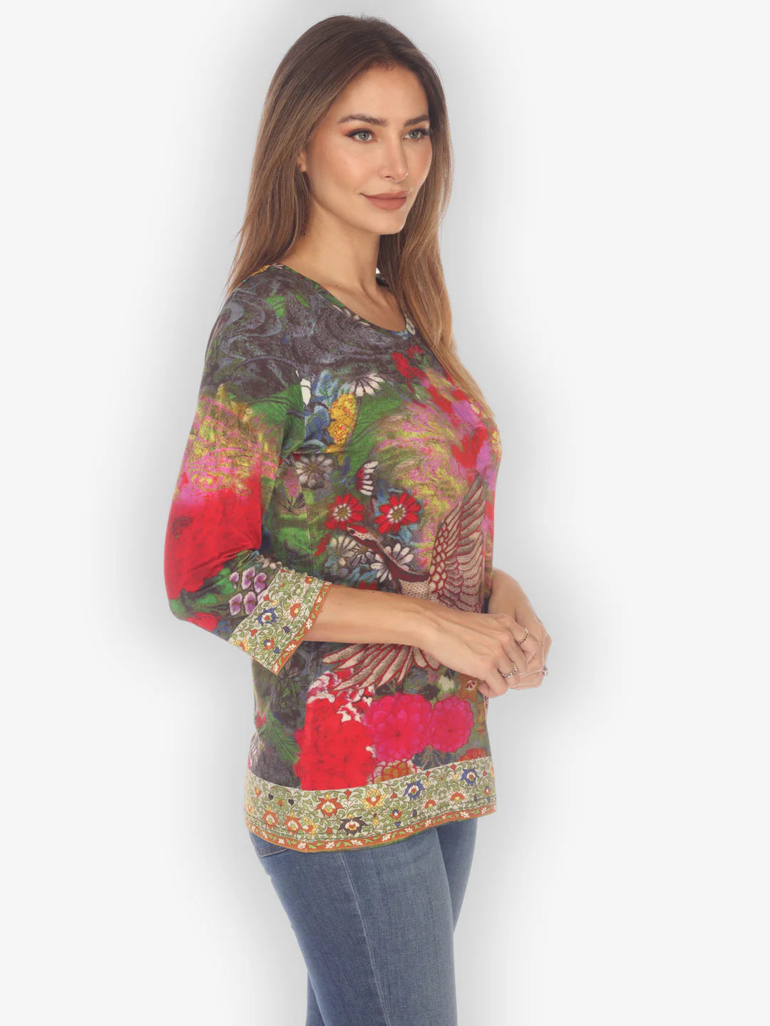 Citron "Crane Flowers Tapestry" Tee - TCFT