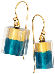 ZSISKA Prue's Bliss Two Toned Bead Shorthook Earrings - TEAL - TEAL