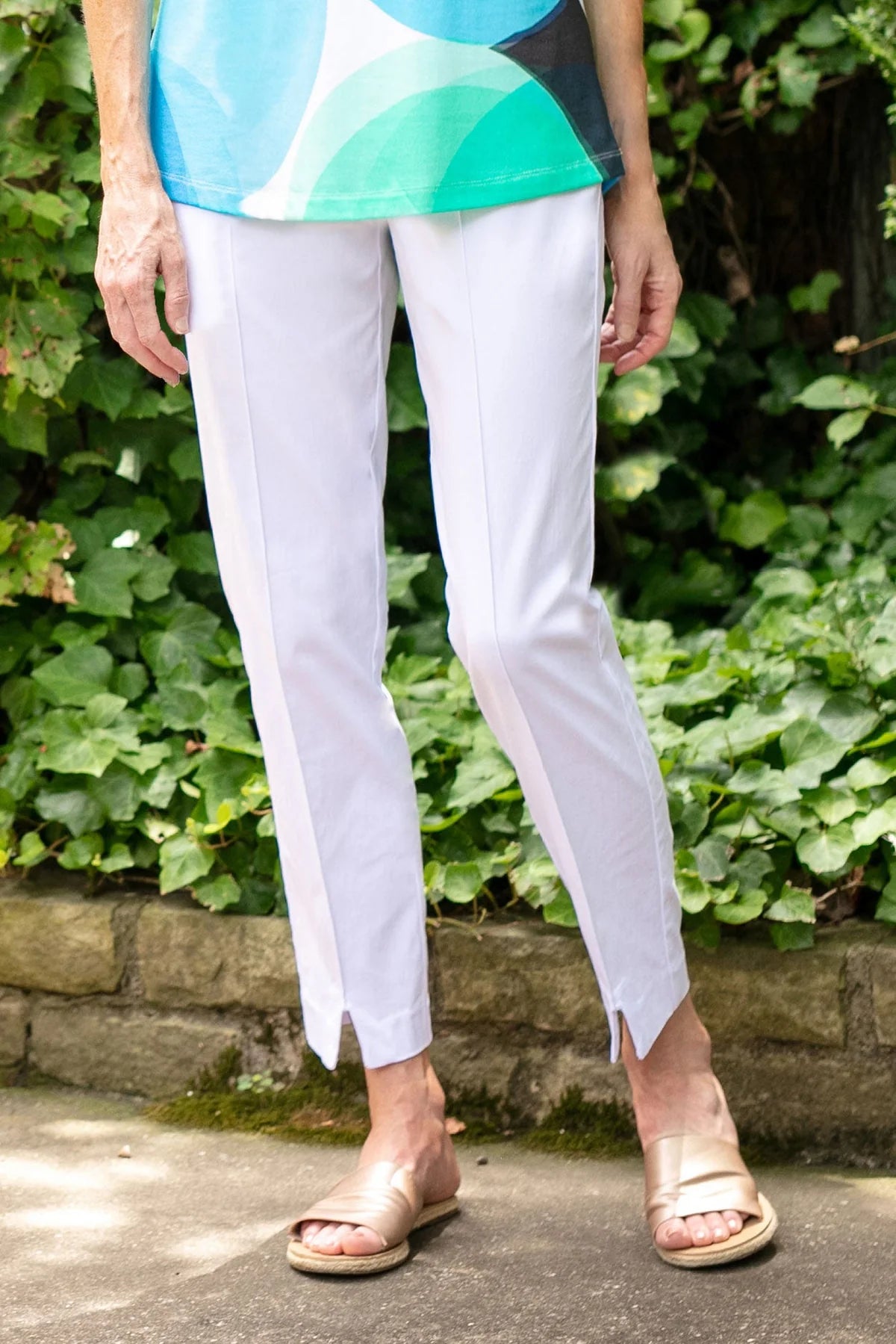 Slimsation Thin Her Ankle Pant - 9827P - WHITE