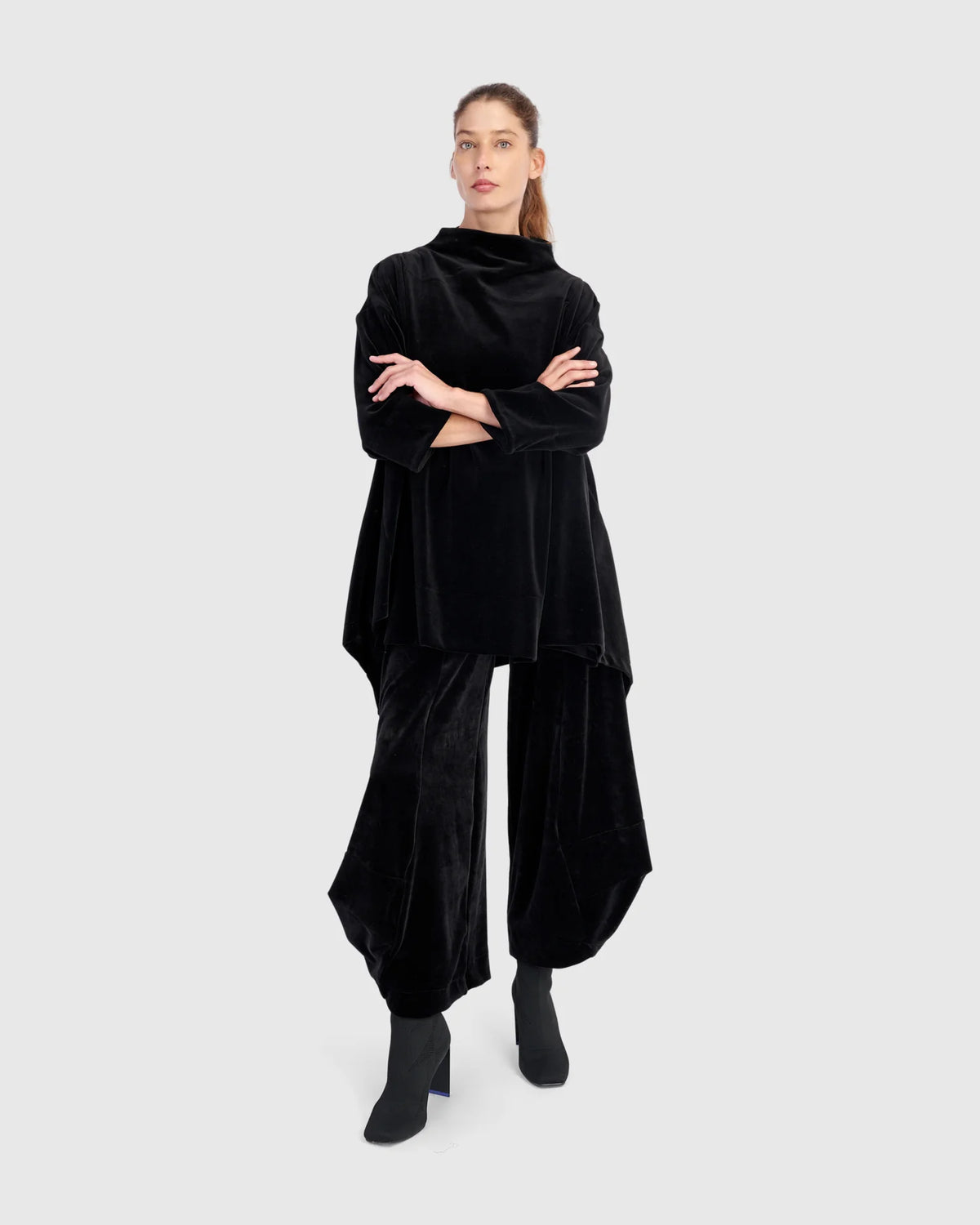 ALEMBIKA Everyday Velvet Punto Pant - AP638B - BLACK