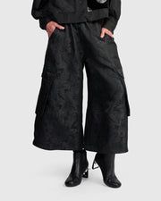 ALEMBIKA Damask Wide Cargo Pants - AP713O - ONYX
