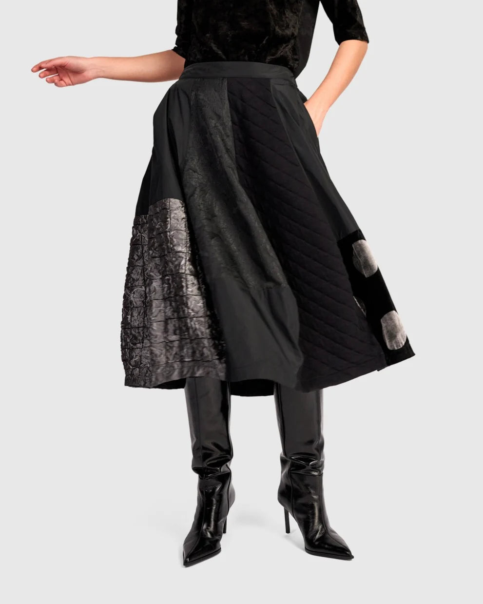 ALEMBIKA Spark Bubble Skirt - AK734M - SILVER MIX