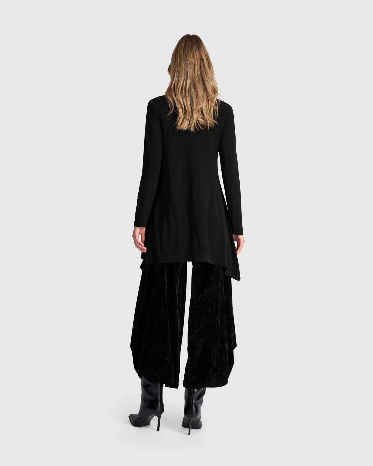 ALEMBIKA Currant Handkerchief Tunic - AT836B - BLACK