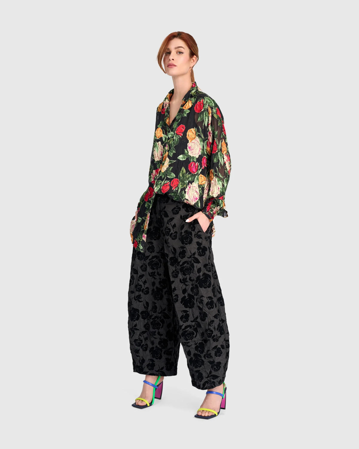 ALEMBIKA Attar Lantern Pants - EP134B - BLACK ROSE