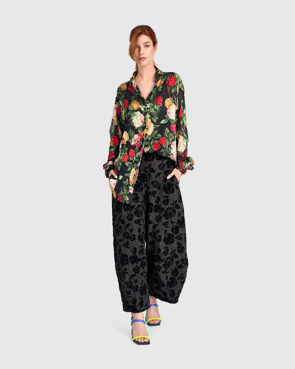 ALEMBIKA Attar Lantern Pants - EP134B - BLACK ROSE
