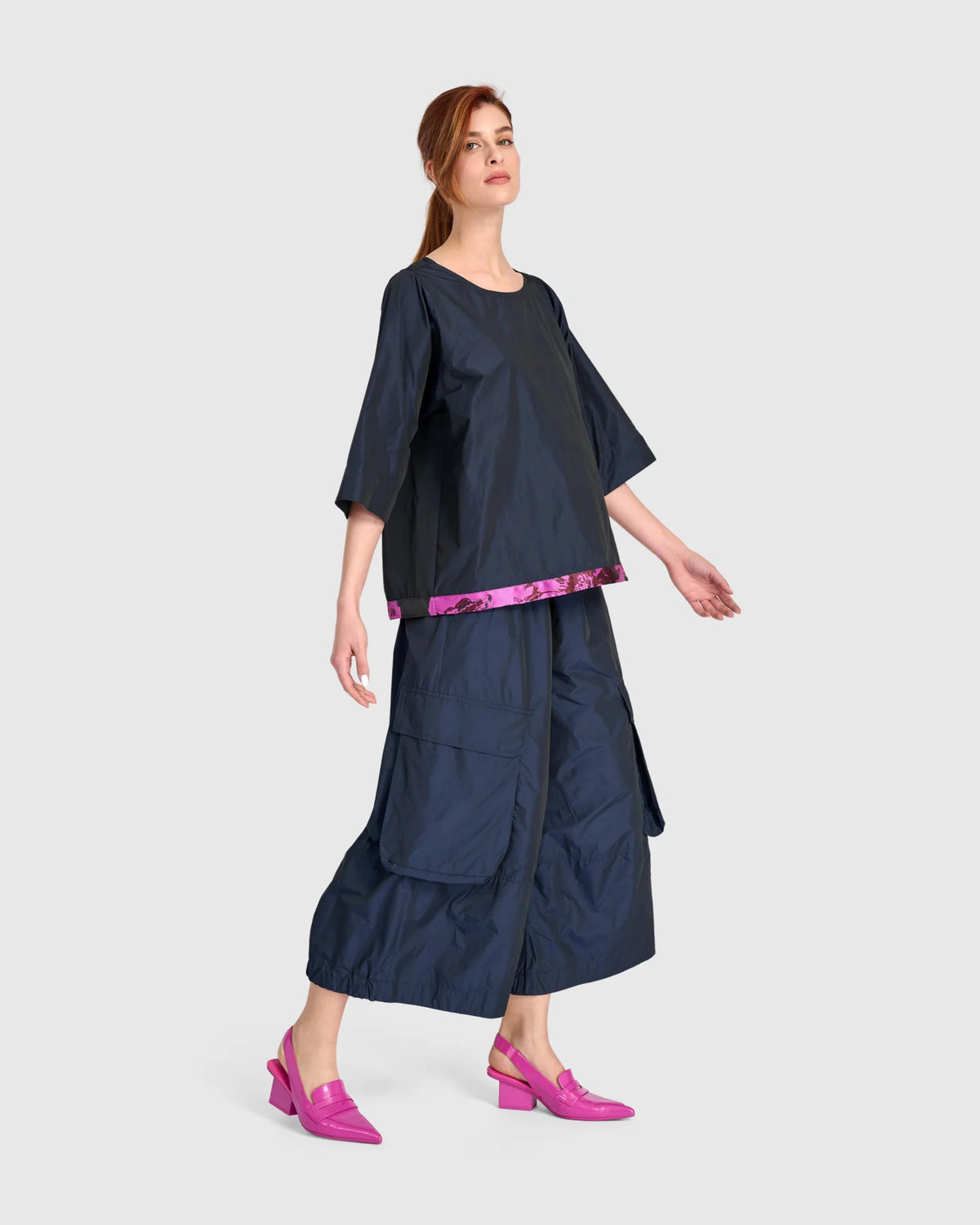 ALEMBIKA Trimmed Boxy Top - ET140N - INK