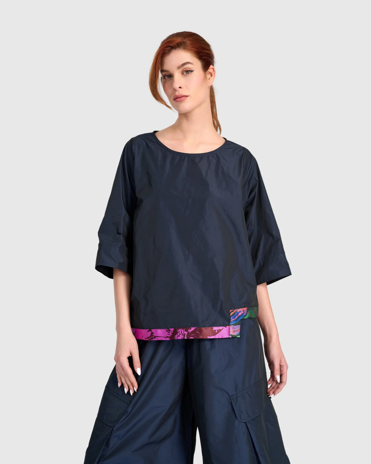 ALEMBIKA Trimmed Boxy Top - ET140N - INK