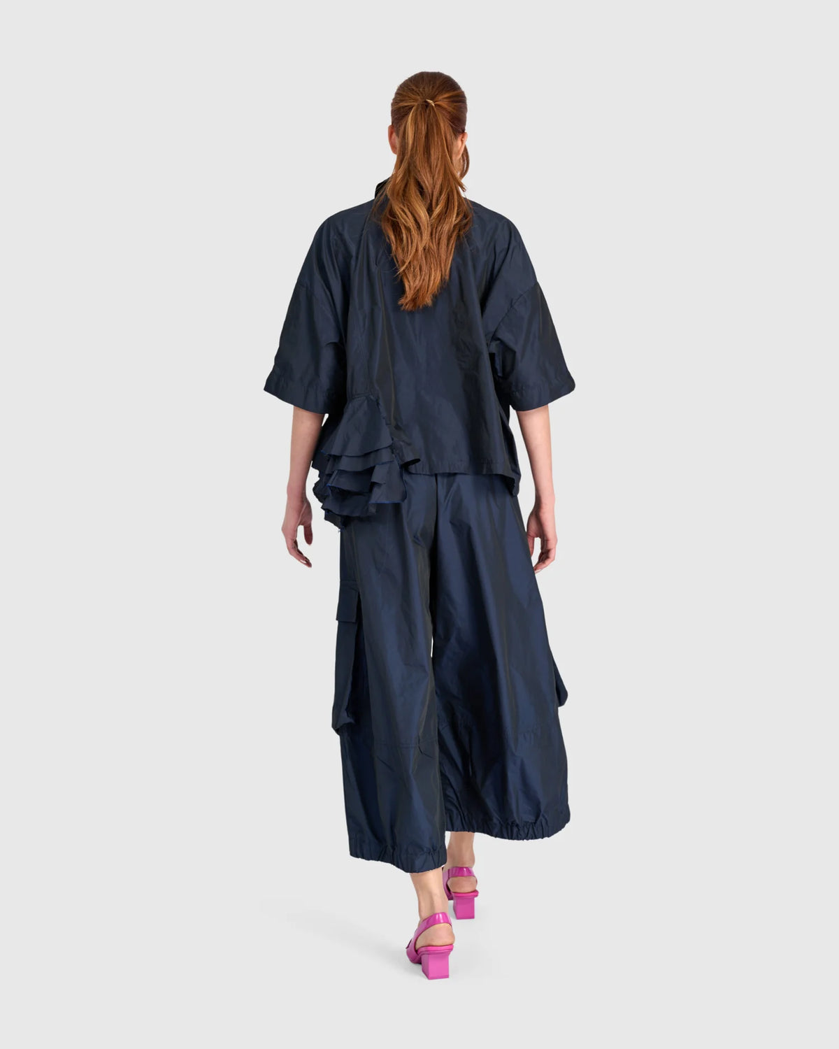 ALEMBIKA Matched Ruffled Shirt - ET141N - INK
