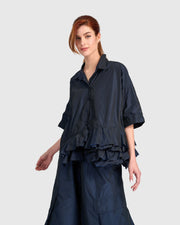 ALEMBIKA Matched Ruffled Shirt - ET141N - INK