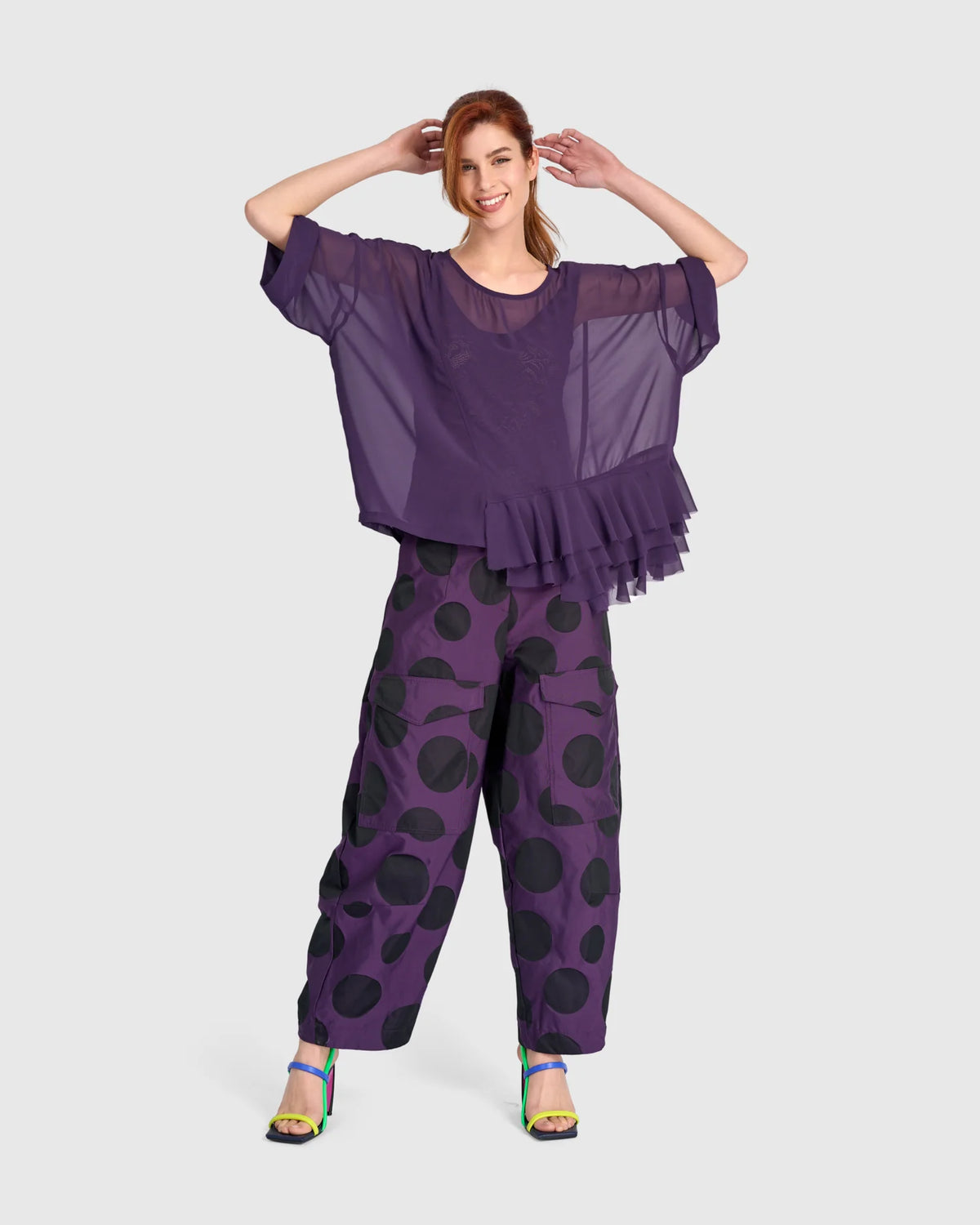 ALEMBIKA Tyrian Barrel Pants - EP135V - PLUM