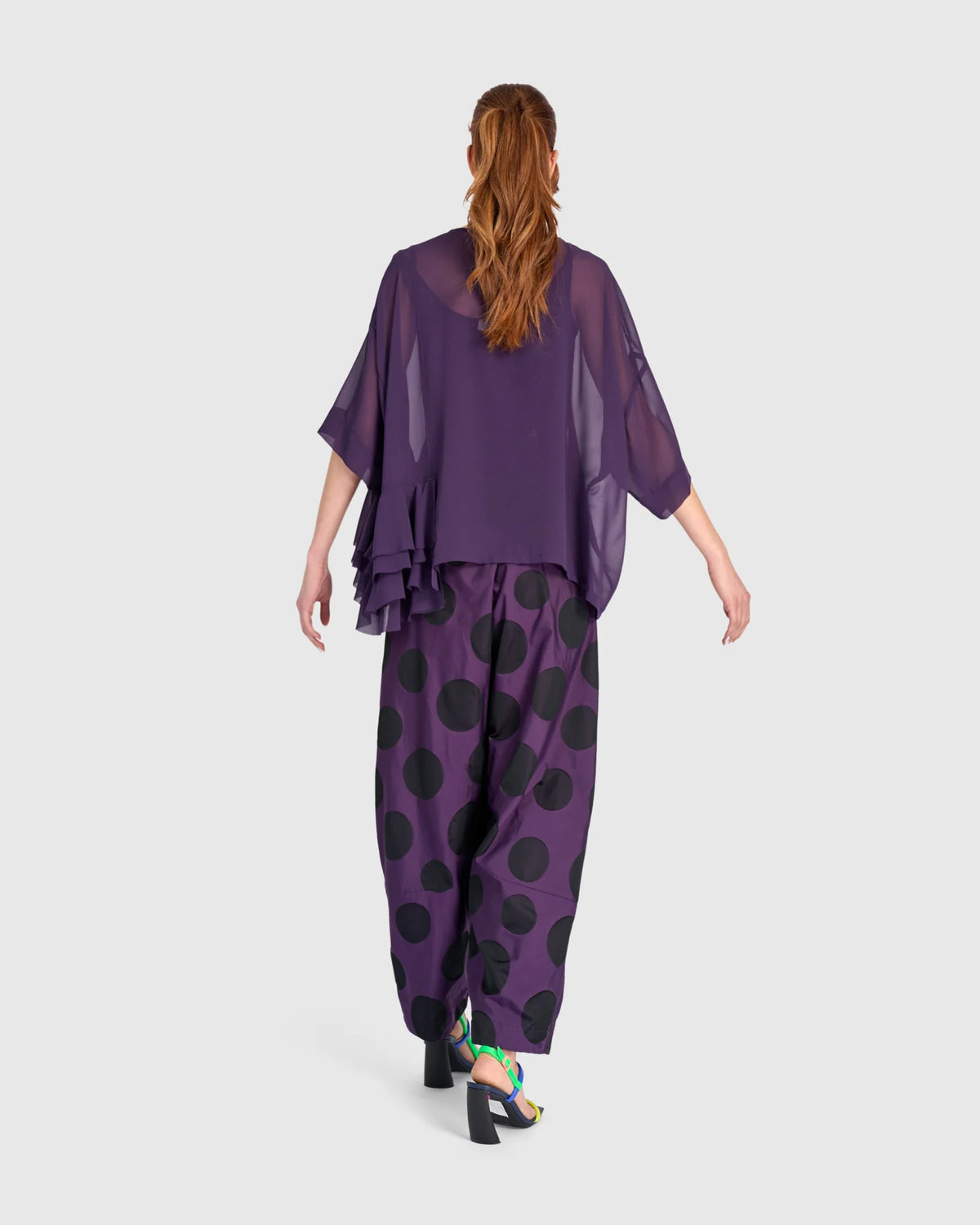 ALEMBIKA Veiled Chiffon Top - ET142P - PLUM