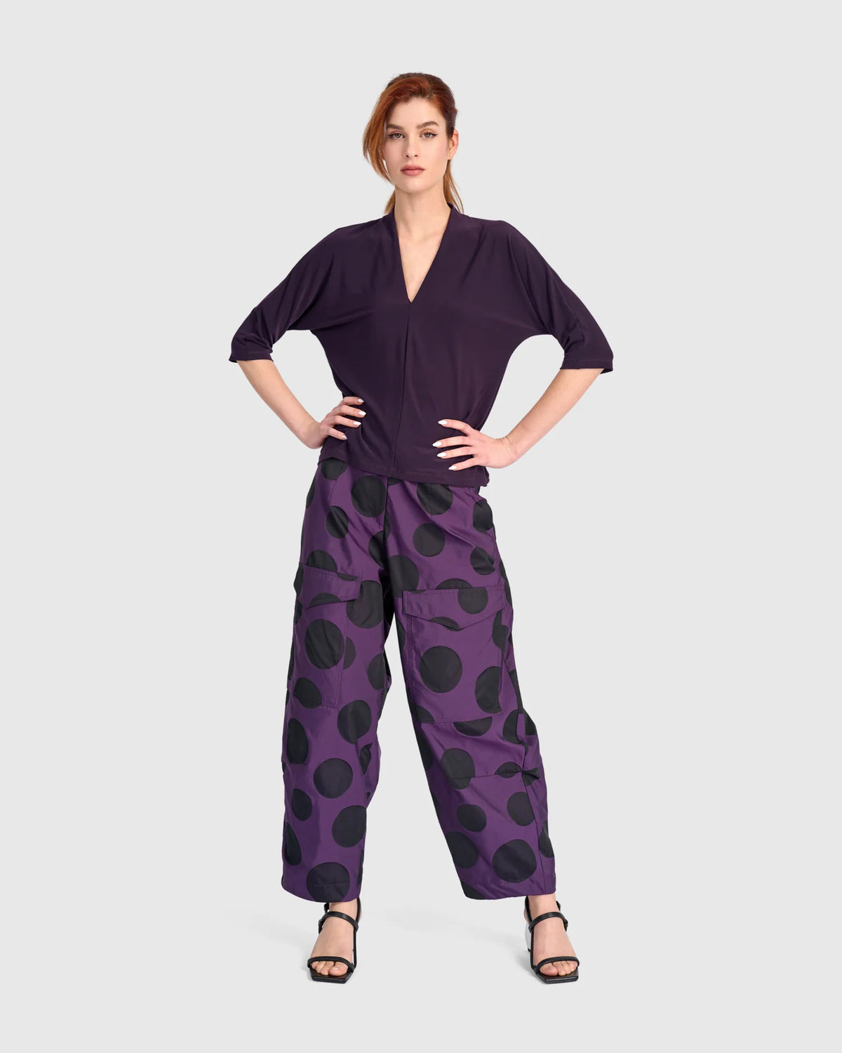 ALEMBIKA Tyrian Barrel Pants - EP135V - PLUM