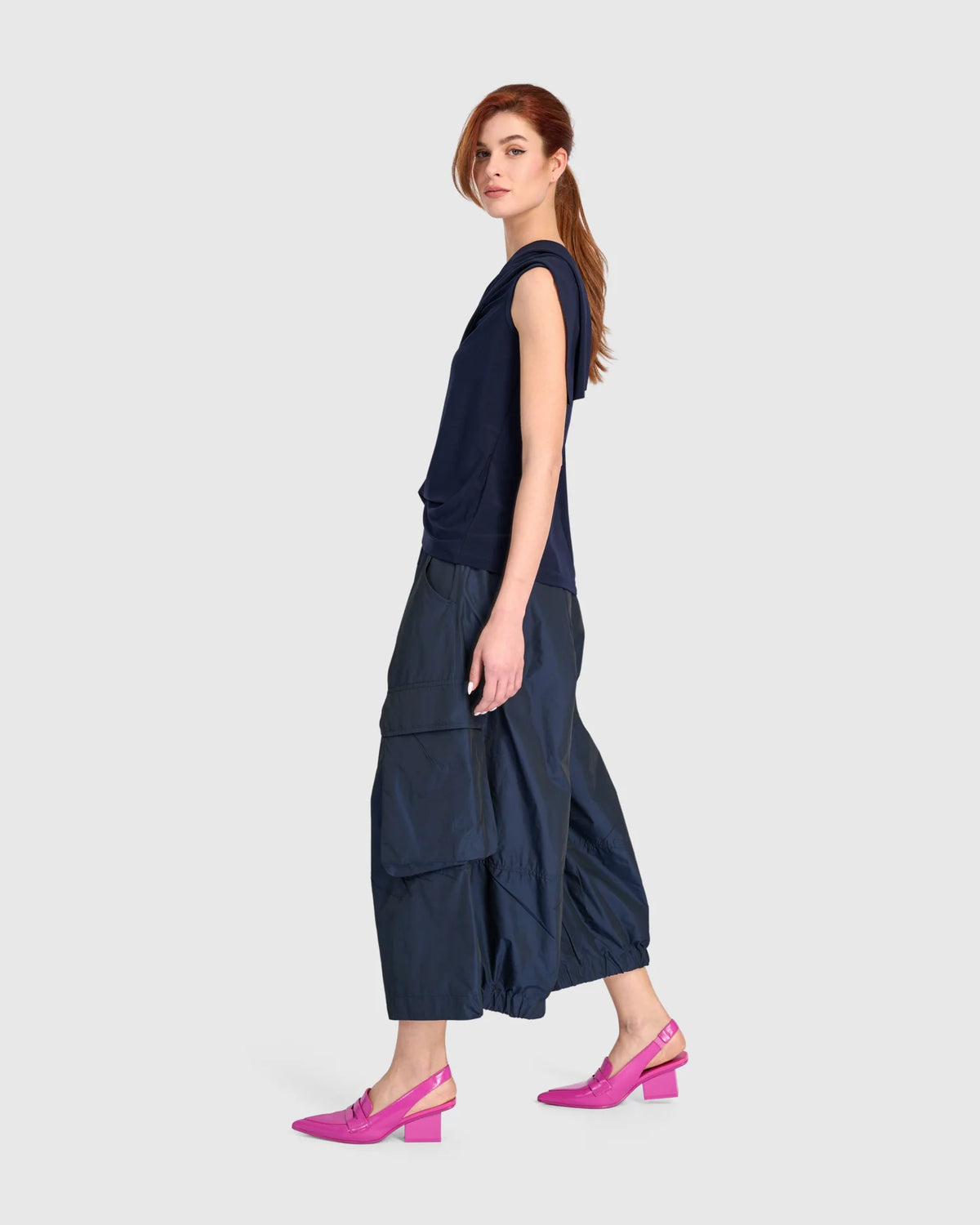 ALEMBIKA Swish Wide Cargo Pants - EP318N - INK