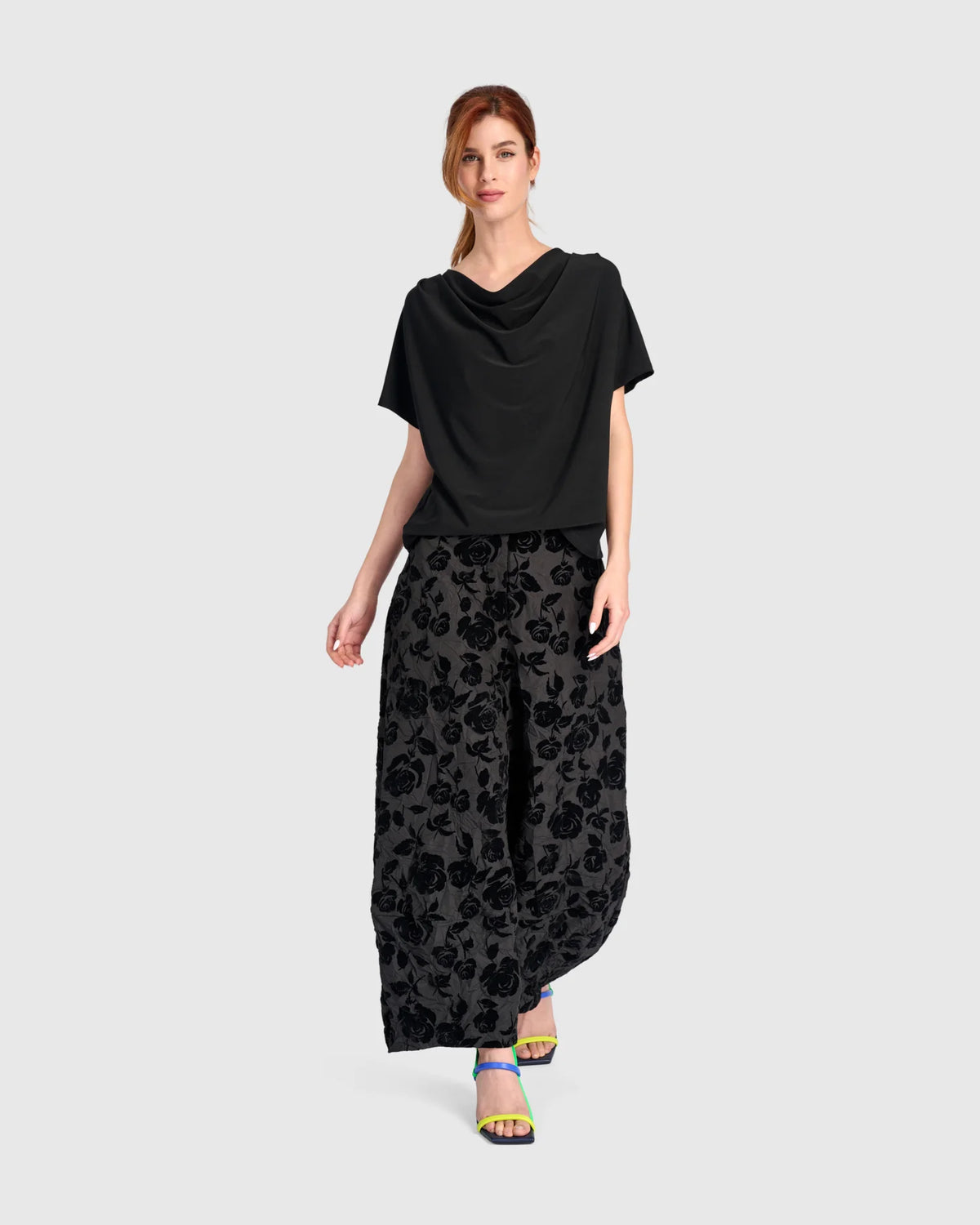 ALEMBIKA Attar Lantern Pants - EP134B - BLACK ROSE