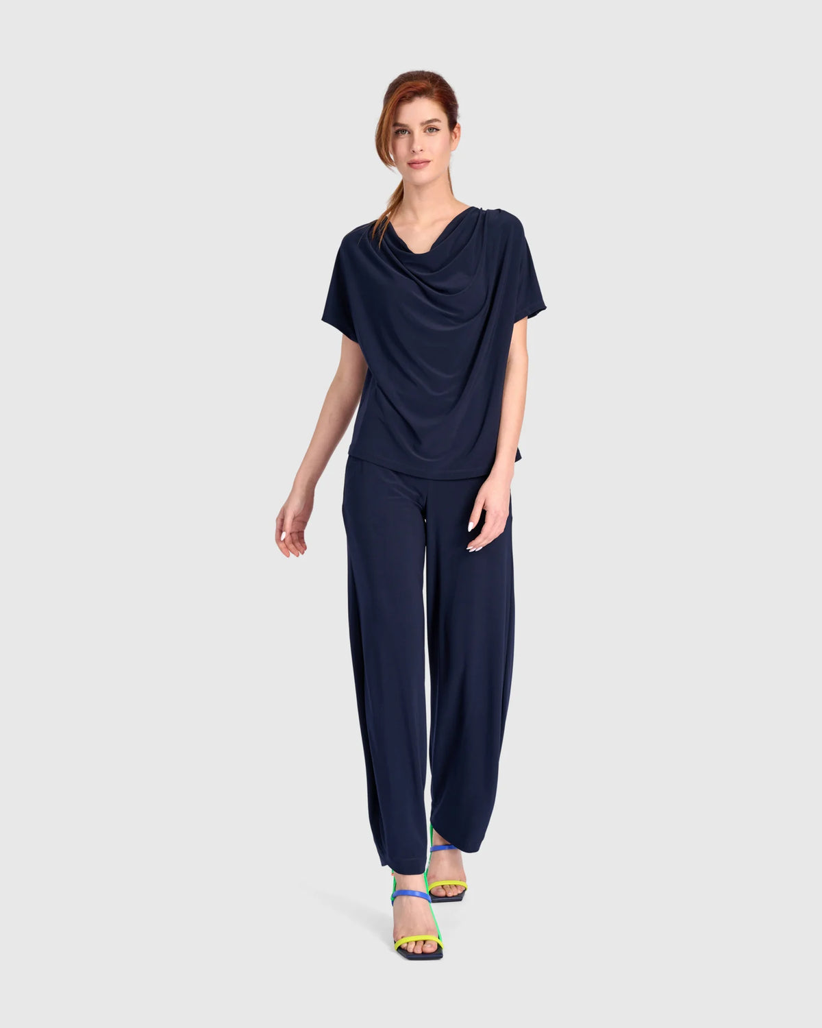 ALEMBIKA Fluid Slinky Flow Pants - EP137PN - NAVY
