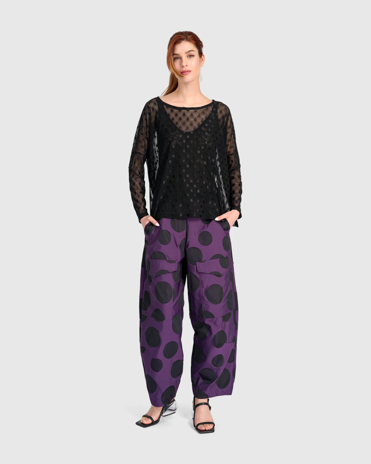 ALEMBIKA Umbral Boxy Mesh Top - ET147B - BLACK MESH