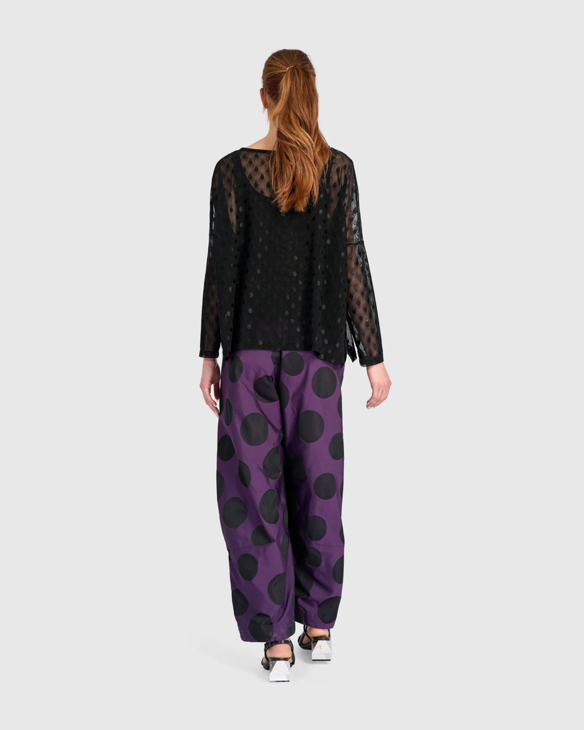 ALEMBIKA Umbral Boxy Mesh Top - ET147B - BLACK MESH