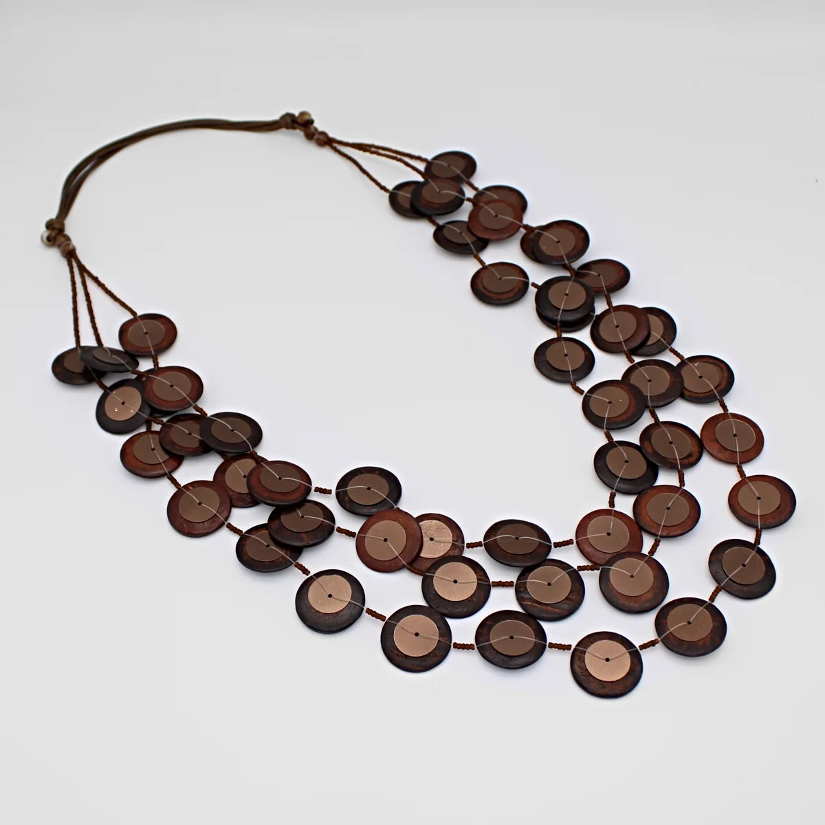 SYLCA Brown Iridescent Arabella Necklace - UN23N06 - BROWN