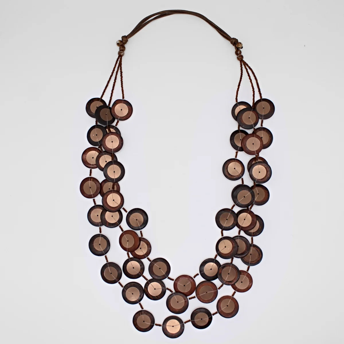 SYLCA Brown Iridescent Arabella Necklace - UN23N06 - BROWN