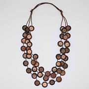 SYLCA Brown Iridescent Arabella Necklace - UN23N06 - BROWN
