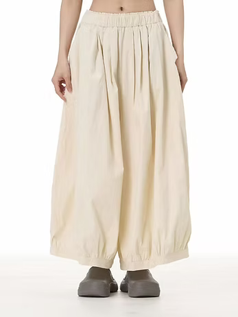 Vanite Couture Wide Leg Cotton Pants - 3925 - CREAM