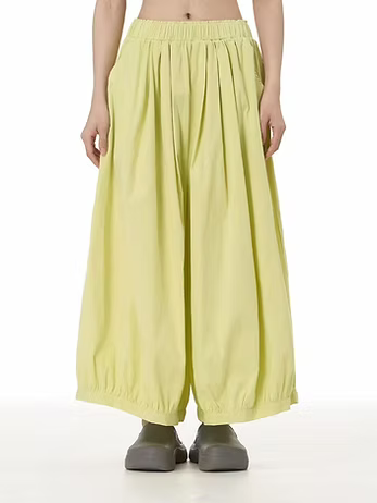 Vanite Couture Wide Leg Cotton Pants - 3925 - SPRING GREEN