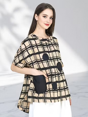 Vanite Couture Grid Pattern Dot Top - 65395