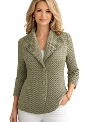Vanite Couture Button Front Textured Jacket - 88618 - SAGE GREEN
