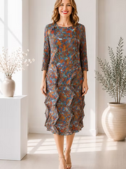Vanite Couture Textured Dress - 88877 - VINTAGE MOSAIC