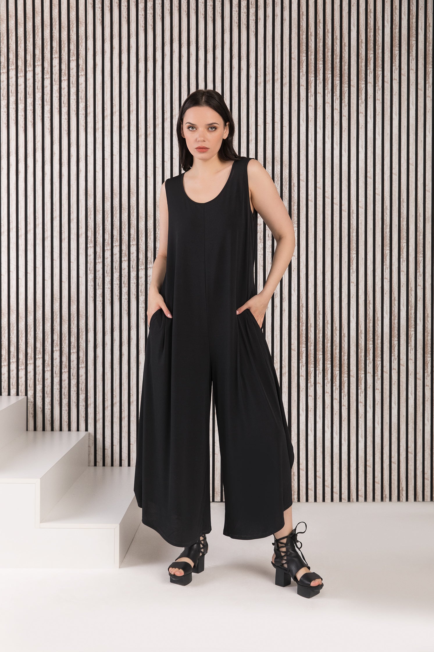 Kozan Dawn Jumpsuit - VG-11785 - BLACK VOGUE