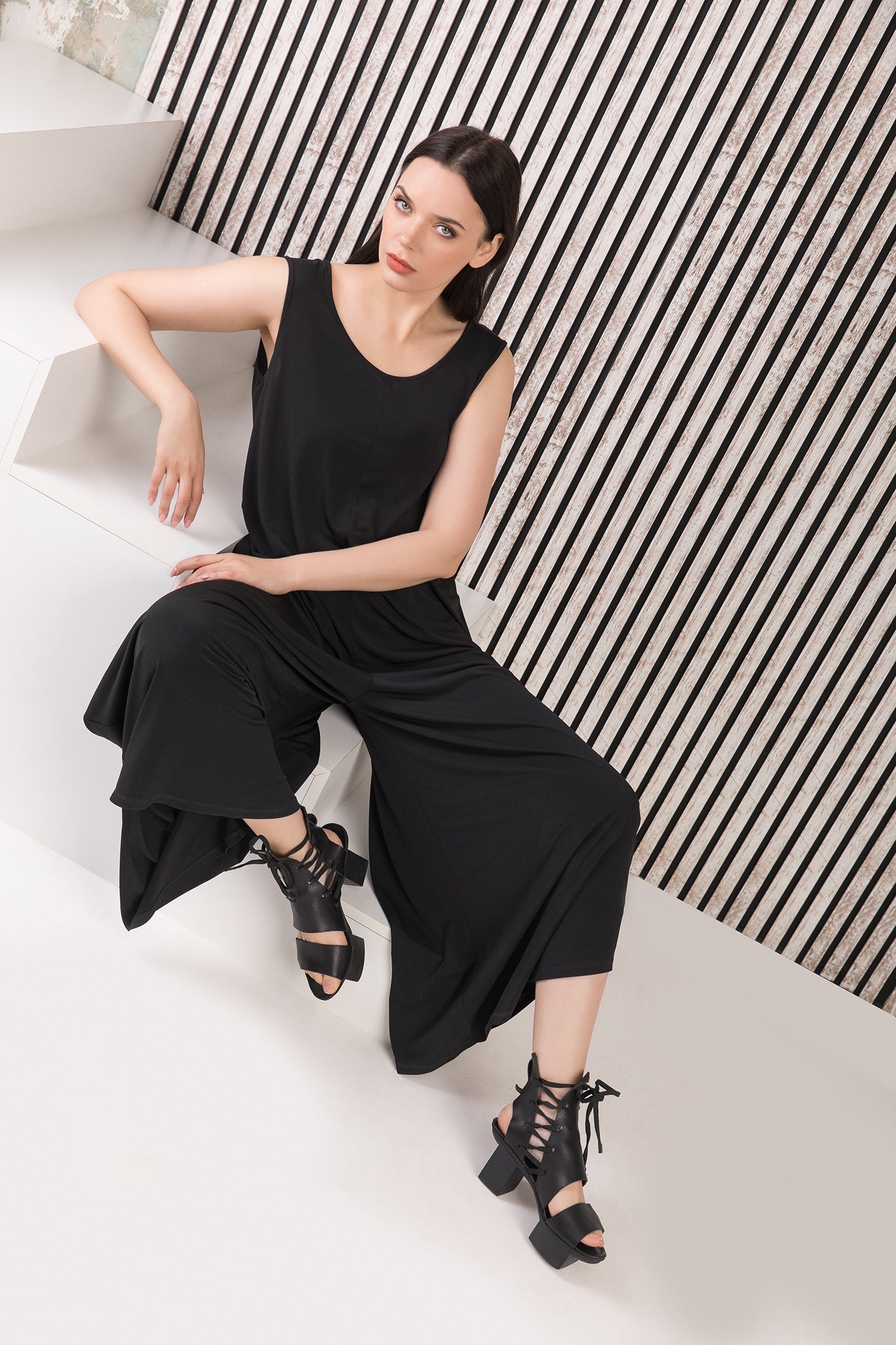 Kozan Dawn Jumpsuit - VG-11785 - BLACK VOGUE