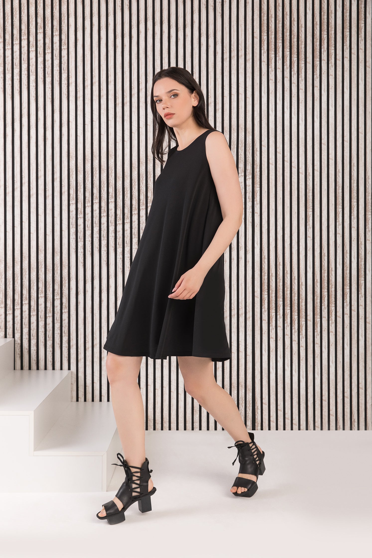 Kozan Dulce Dress - VG-15030 - BLACK VOGUE