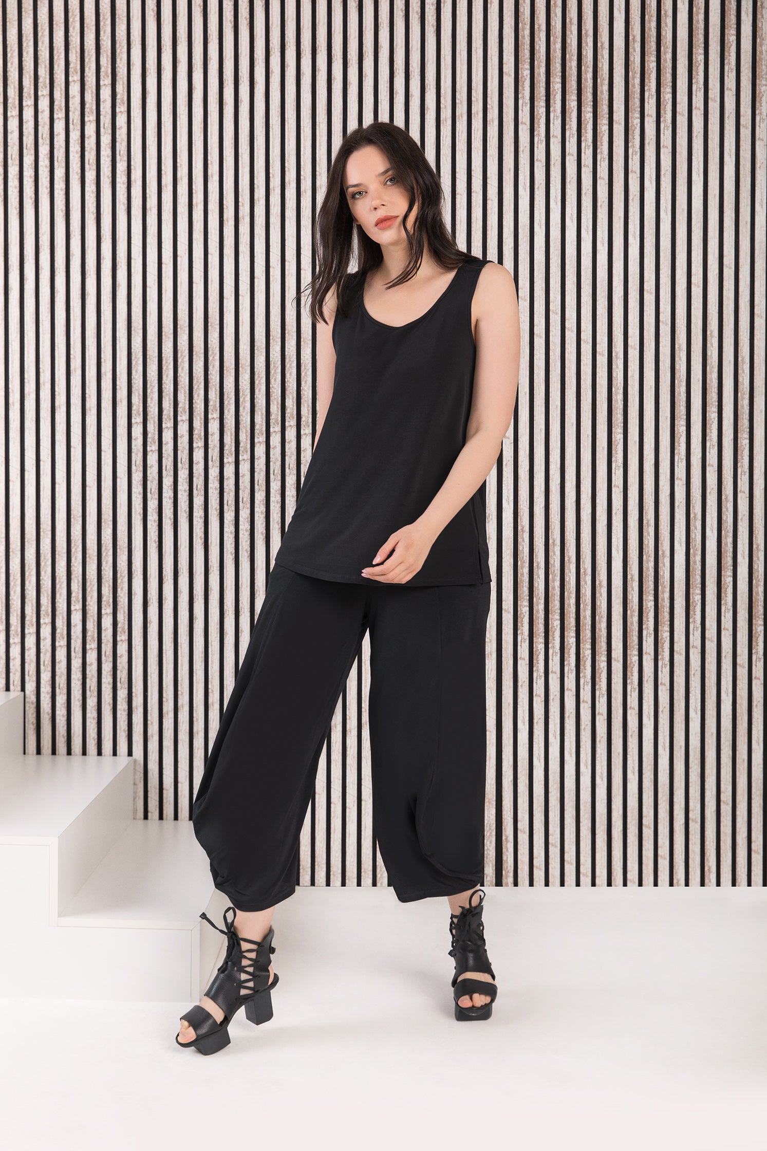 Kozan Dilly Essential Tank - VG-411790 - BLACK VOGUE