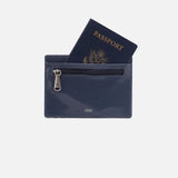 HOBO - Euro Slide Card Case - BLUE STONE IN POLISHED LEATHER