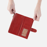 HOBO - Dunn Continental Wallet - BRICK IN POLISHED LEATHER