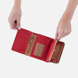 HOBO - Robin Compact Wallet - HIBISCUS IN POLISHED LEATHER