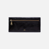 HOBO - Jill Large Trifold Wallet - BLACK IN POLISHED LEATHER
