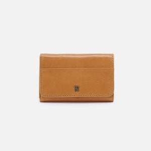 HOBO - Jill Medium Trifold Wallet - NATURAL IN POLISHED LEATHER