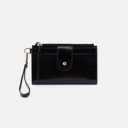 HOBO - Kali Phone Wallet - BLACK IN POLISHED LEATHER